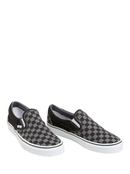 Vans Classic Slip-On Trainers, Black/Pewter - view 2, Black/Pewter