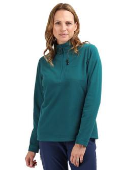 Rohan Microgrid Zip Neck Mid Layer Top, Pacific Green