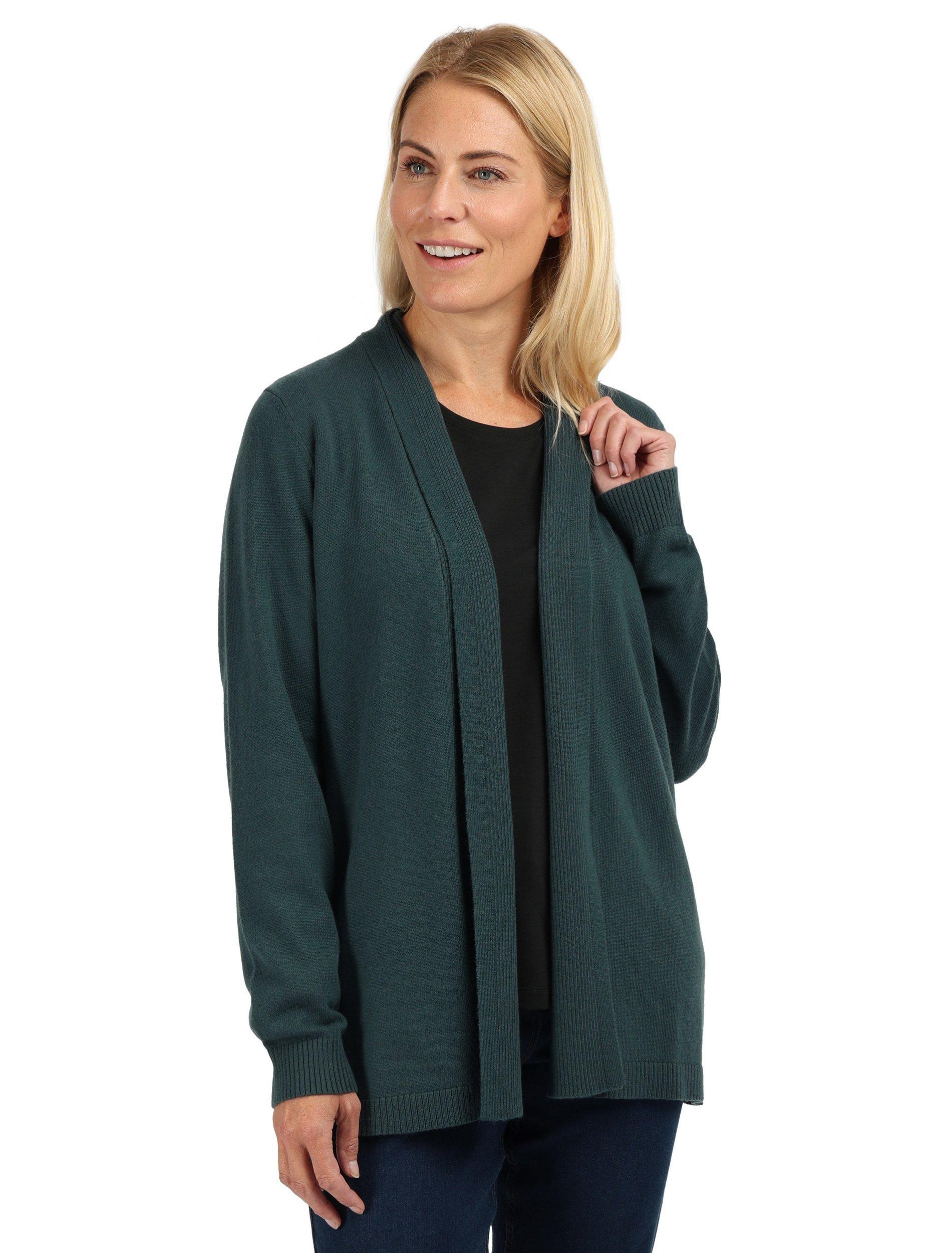 Product image 1 of 6, which shows Rohan Women's Edendale Merino Wool Blend Cardigan, Ethereal Green, 8