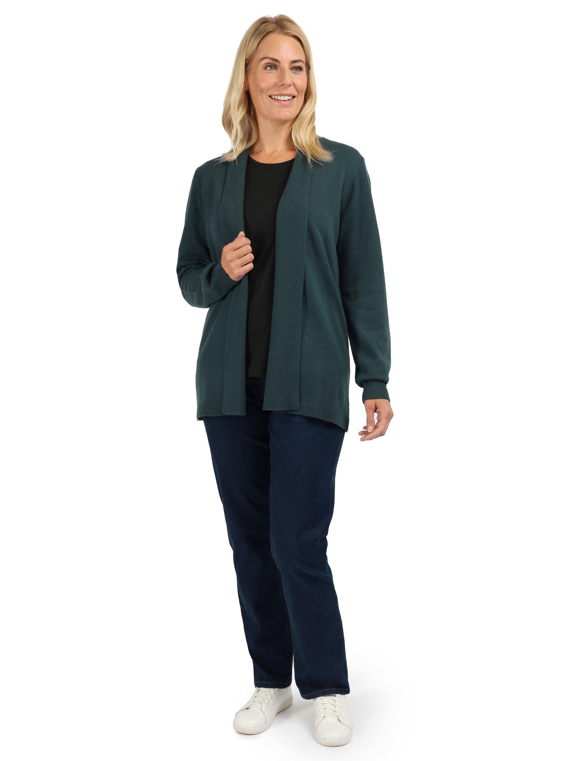 Product image 4 of 6, which shows Rohan Women's Edendale Merino Wool Blend Cardigan, Ethereal Green, 8