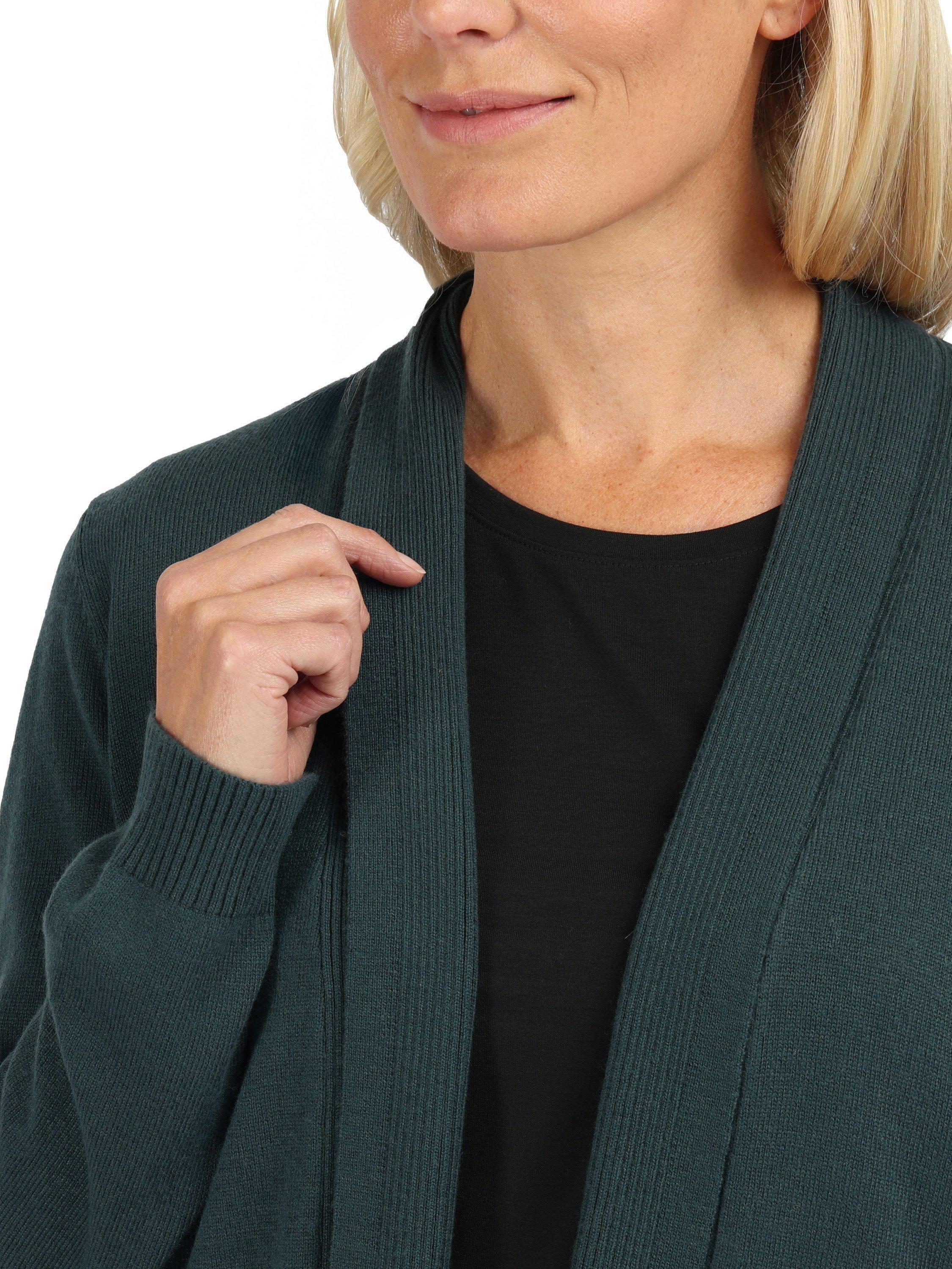 Product image 5 of 6, which shows Rohan Women's Edendale Merino Wool Blend Cardigan, Ethereal Green, 8