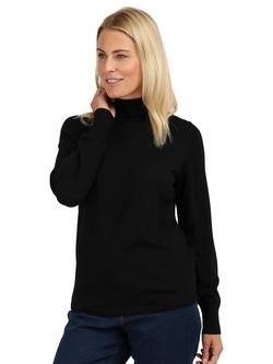 Rohan Women's Merino Wool Roll Neck Jumper, Black
