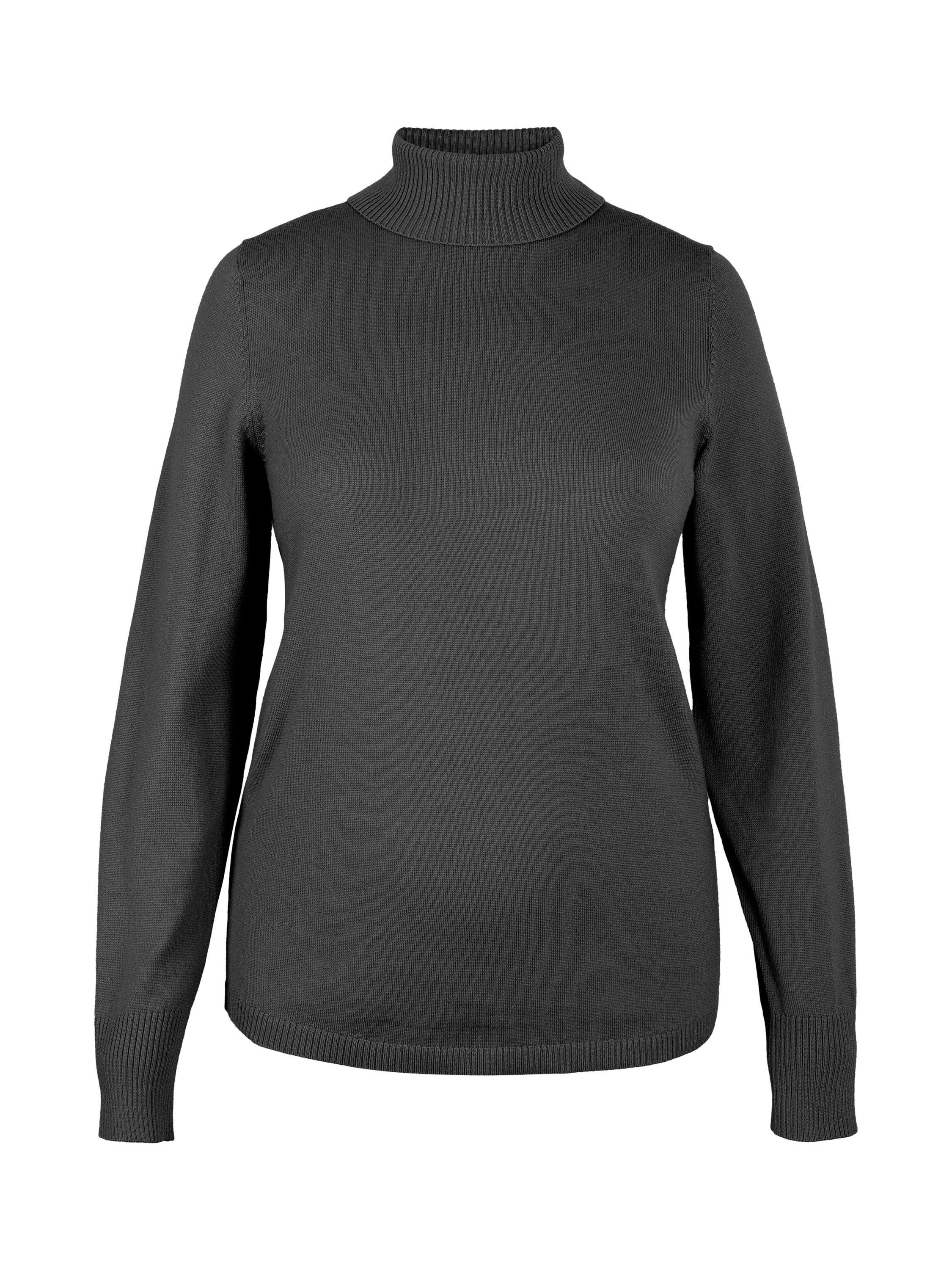 Product image 3 of 6, which shows Rohan Women's Merino Wool Roll Neck Jumper, Black, 8