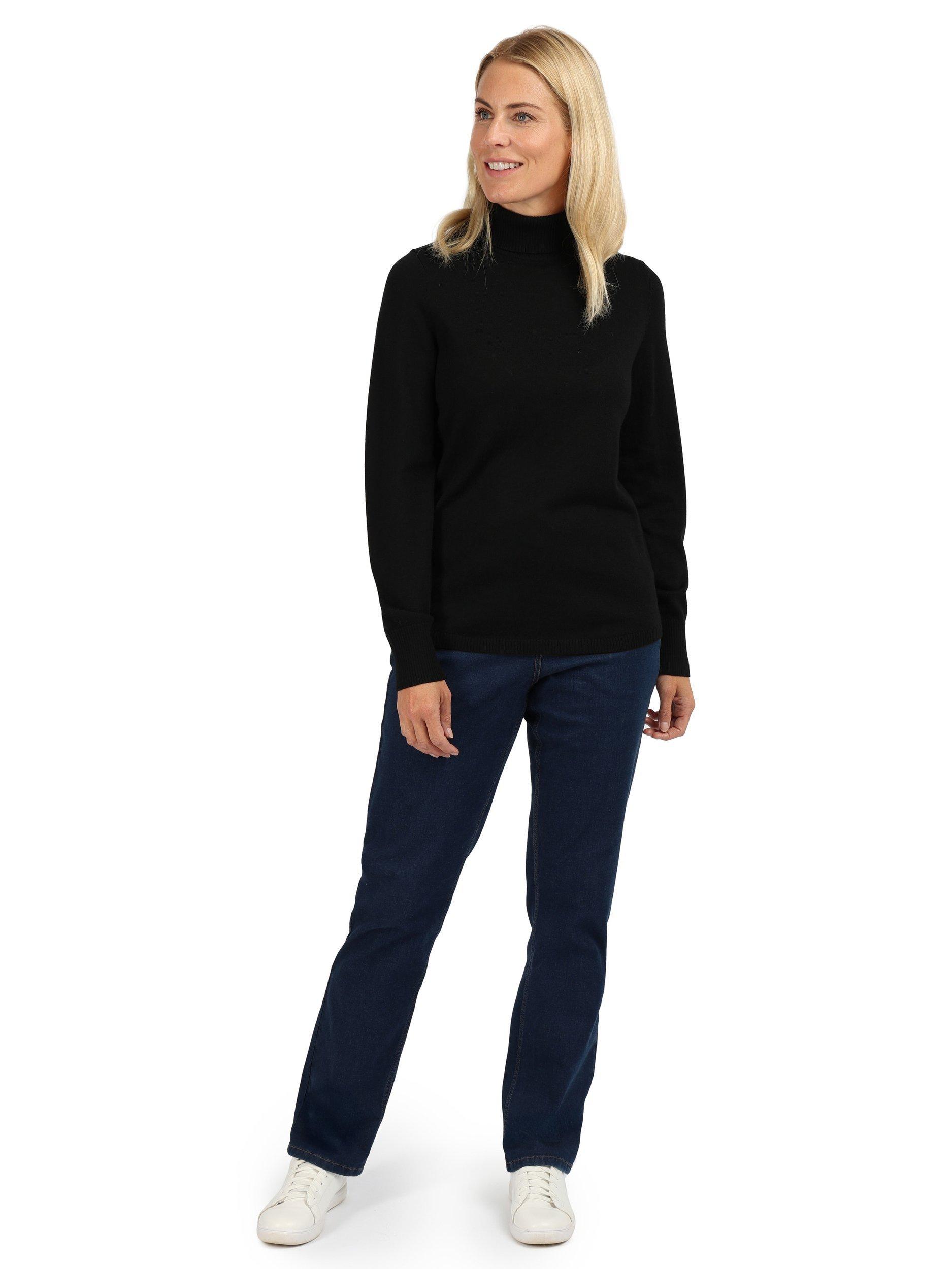 Product image 4 of 6, which shows Rohan Women's Merino Wool Roll Neck Jumper, Black, 8