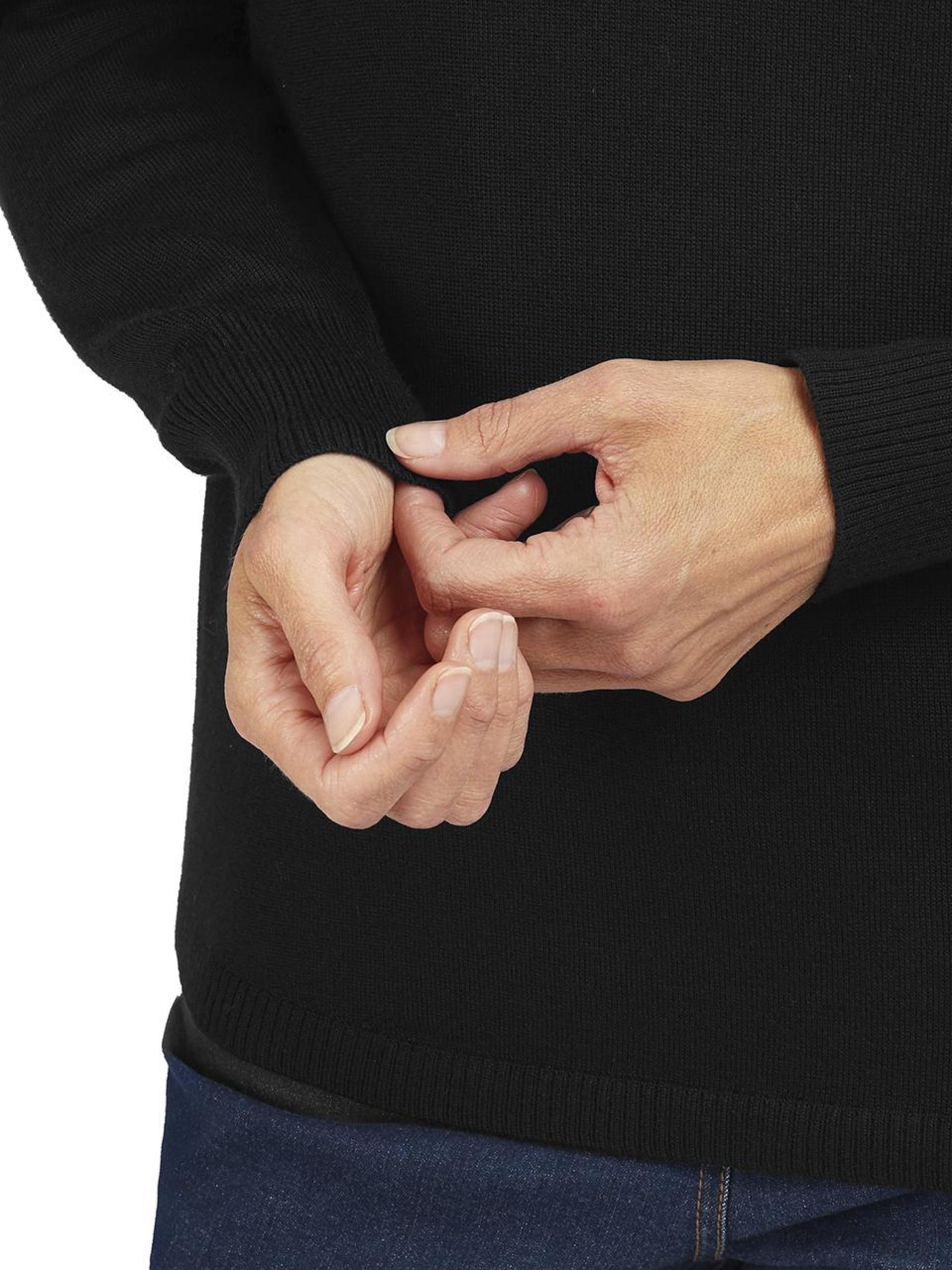 Product image 6 of 6, which shows Rohan Women's Merino Wool Roll Neck Jumper, Black, 8