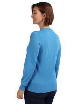 Rohan Women's Merino Wool Crew Neck Jumper - view 2, Azure Blue