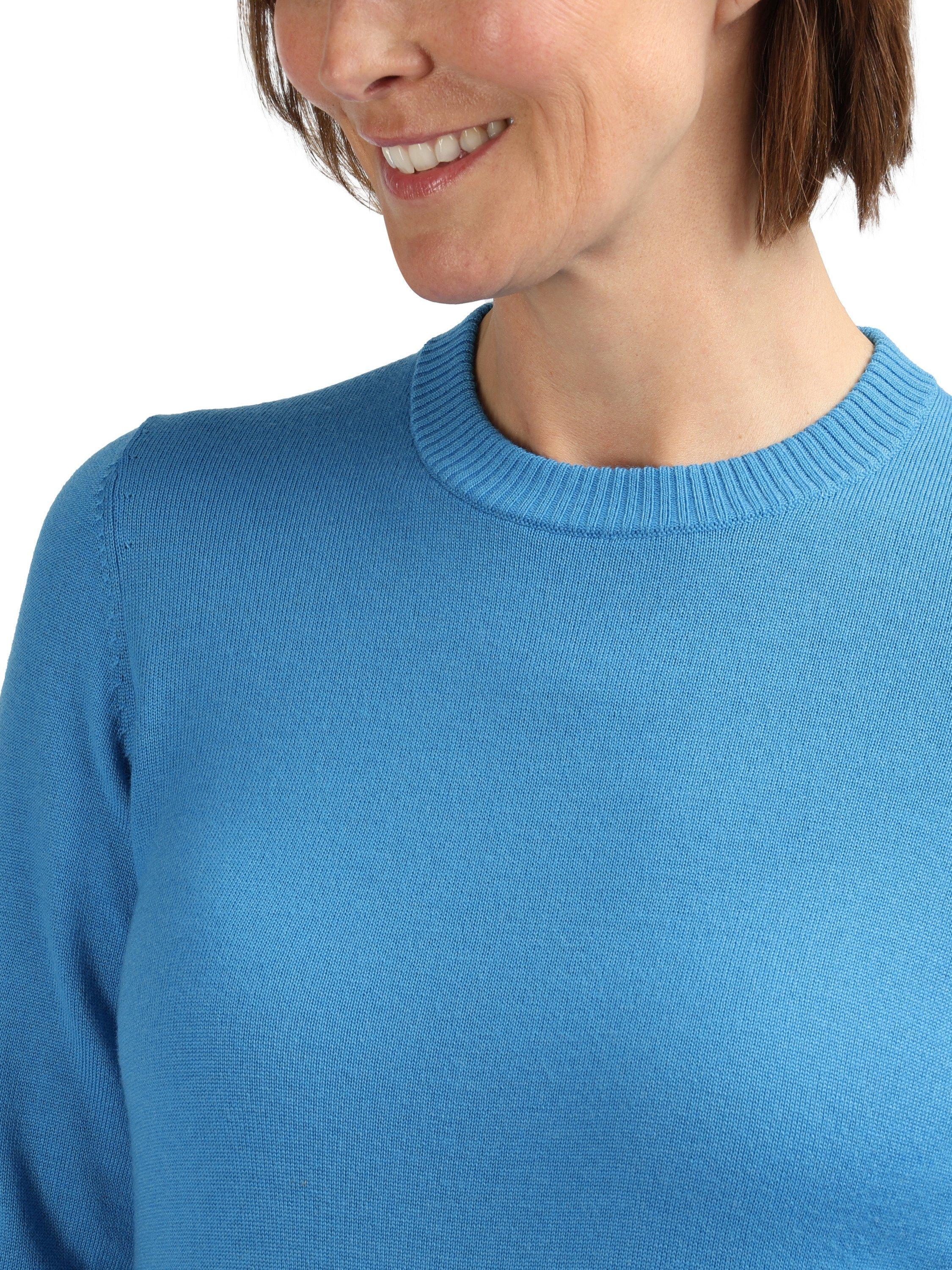 Product image 6 of 7, which shows Rohan Women's Merino Wool Crew Neck Jumper, Azure Blue, 8
