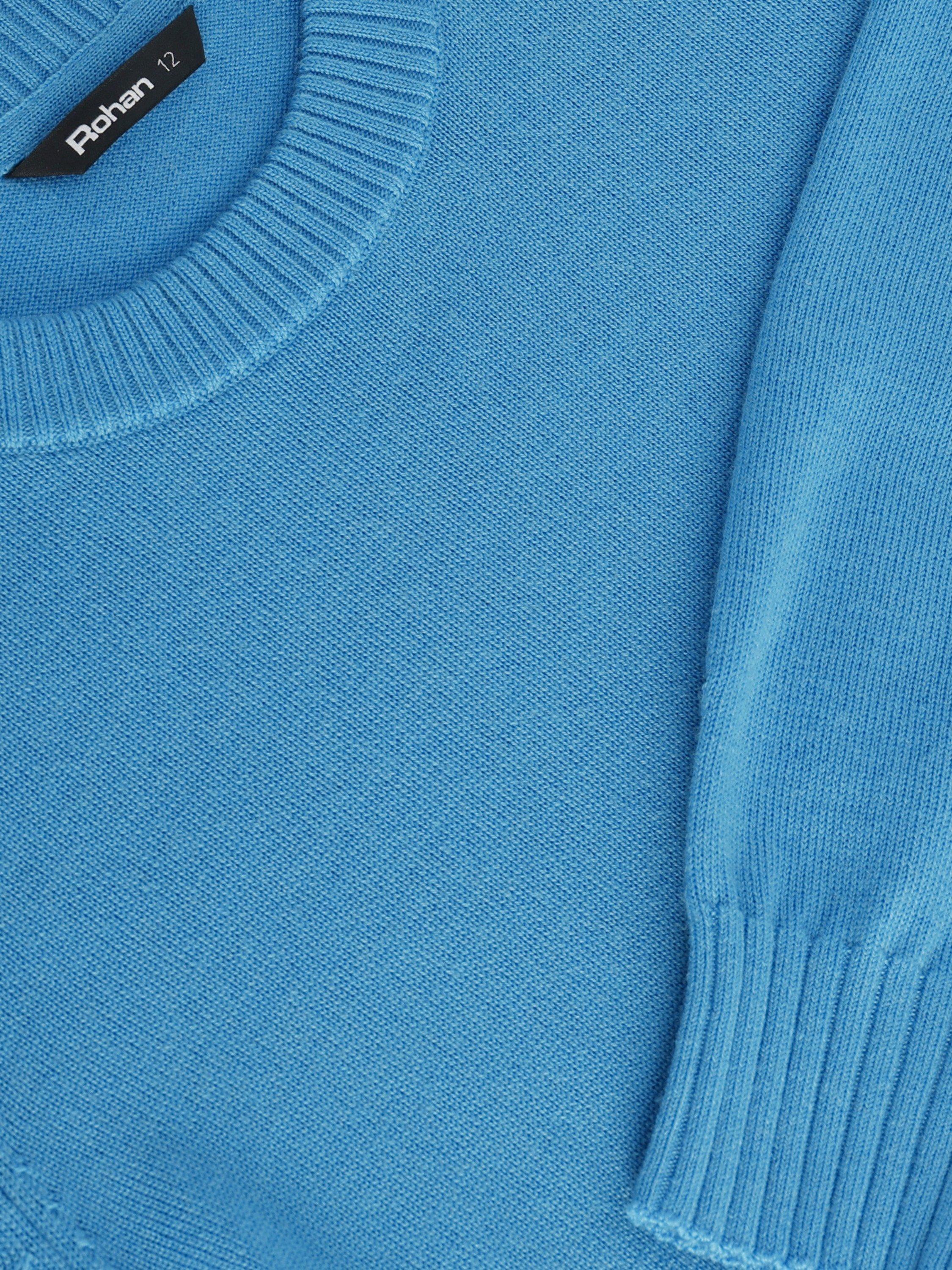 Product image 7 of 7, which shows Rohan Women's Merino Wool Crew Neck Jumper, Azure Blue, 8