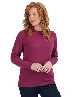 Rohan Women's Merino Wool Crew Neck Jumper, Petunia Purple