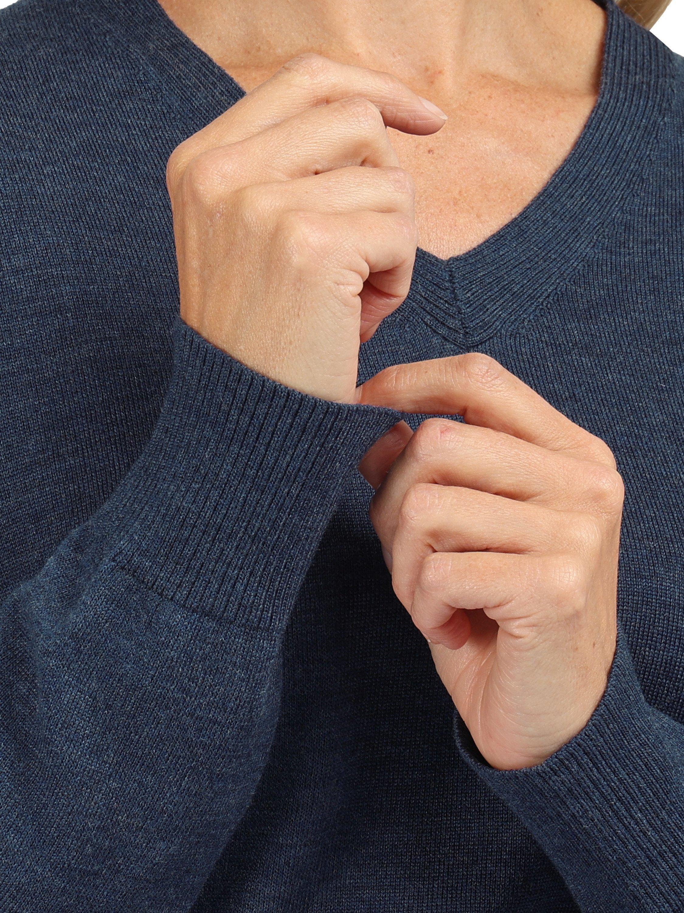 Product image 5 of 7, which shows Rohan Women's Merino Wool V-Neck Jumper, French Blue, 8