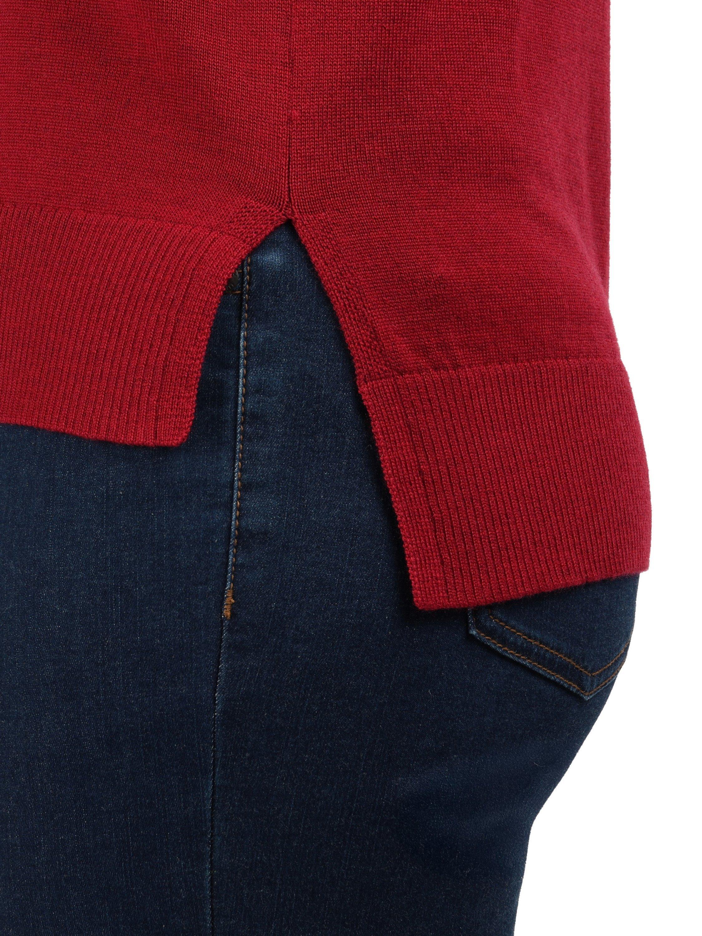 Product image 6 of 6, which shows Rohan Women's Merino Wool V-Neck Jumper, Garnet Red, 8