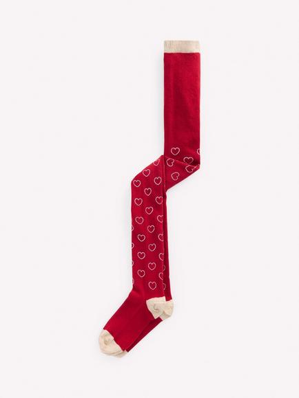 Mini Boden Kids' Cotton Blend Twinkle Tights, Hearts, Hearts