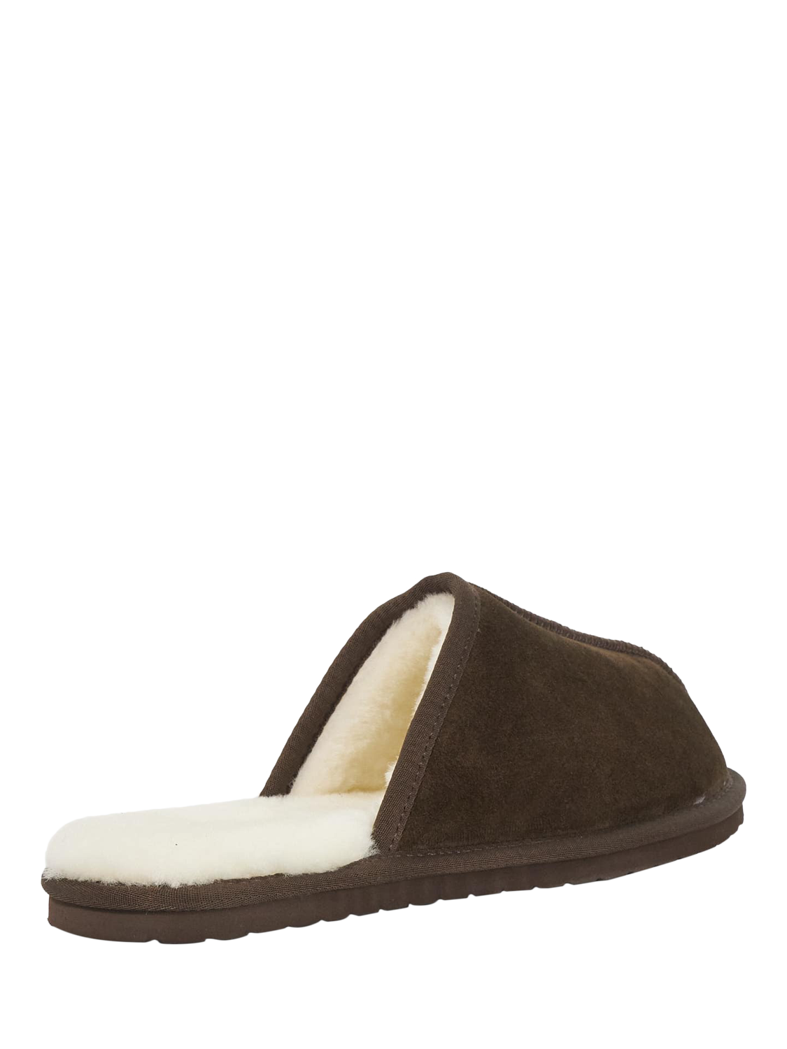 Product image 3 of 5, which shows Dune London Finny Suede Cuff Slippers, Brown, S