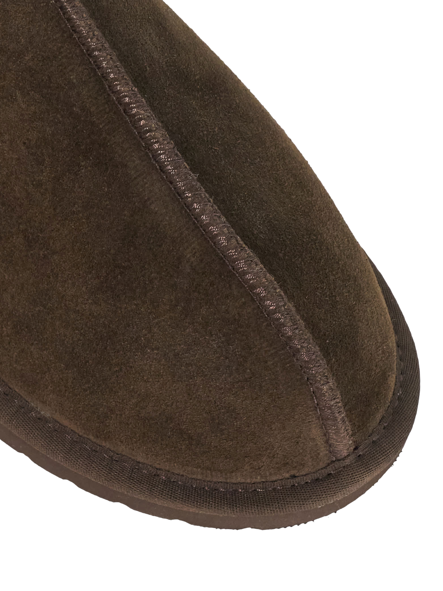 Product image 5 of 5, which shows Dune London Finny Suede Cuff Slippers, Brown, S