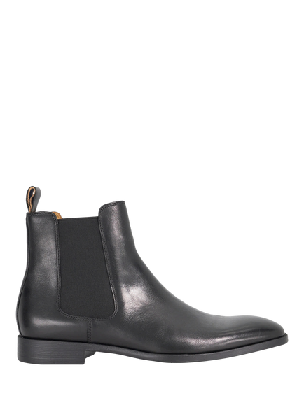 Dune London Matchin Wide Fit Leather Flexi Sole Chelsea Boots, Black