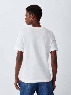 John Lewis Slub Cotton V-Neck T-Shirt - view 2, White