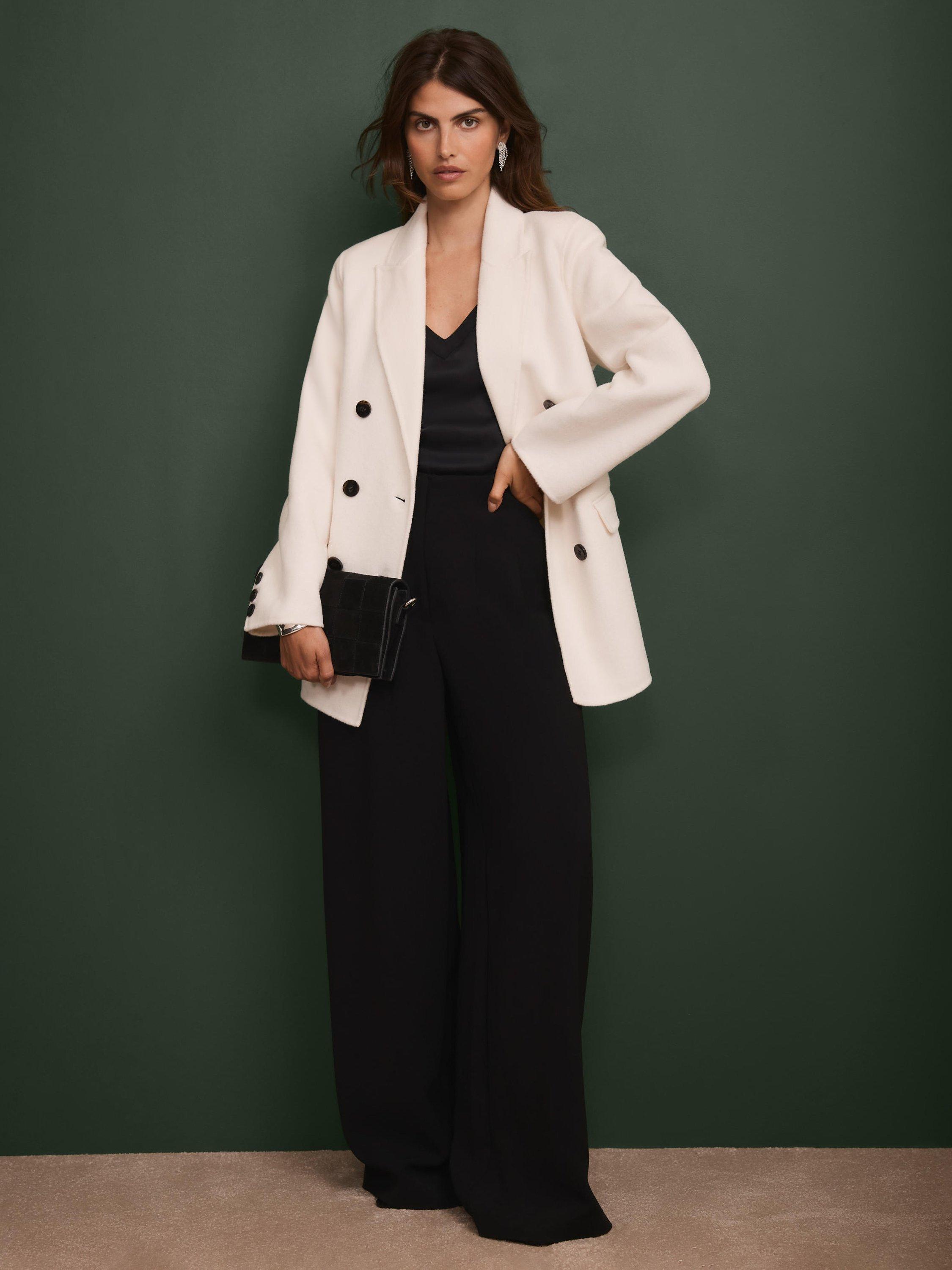 Product image 6 of 8, which shows Mint Velvet Double Breasted Coat, White, XL