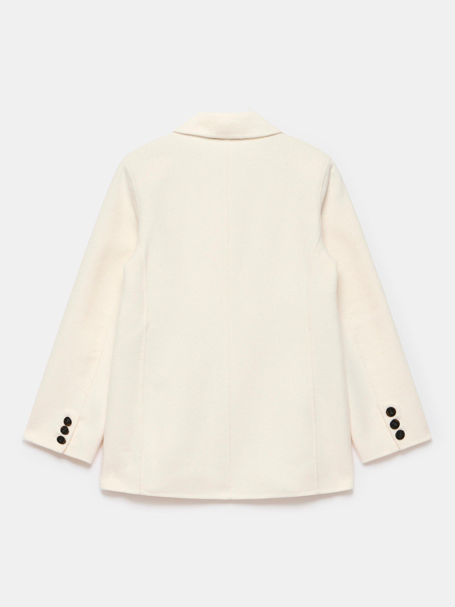 Product image 8 of 8, which shows Mint Velvet Double Breasted Coat, White, XL