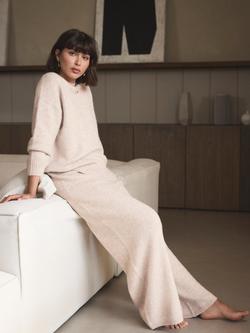 Mint Velvet Loungewear Wide Leg Trousers, Natural, Natural