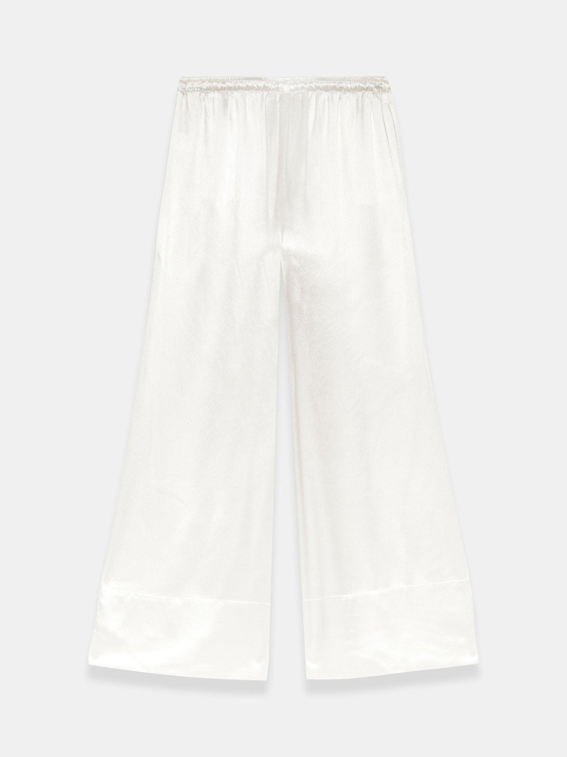 Product image 7 of 7, which shows Mint Velvet Wide Leg Tailored Trousers, White Ivory, M Reg