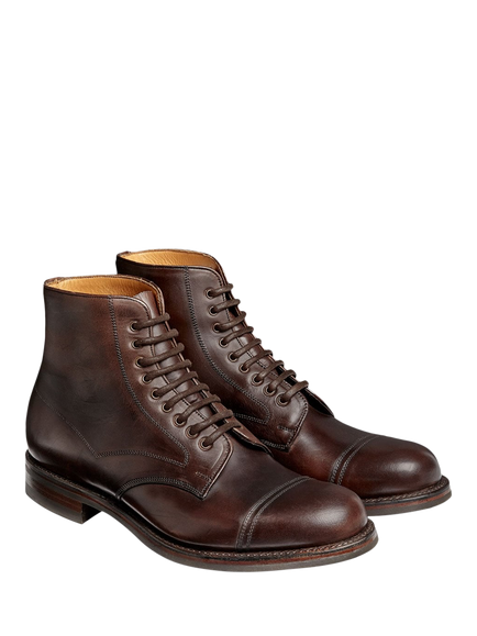 Cheaney Jarrow R Leather Derby Boots - view 2, Chicago Tan