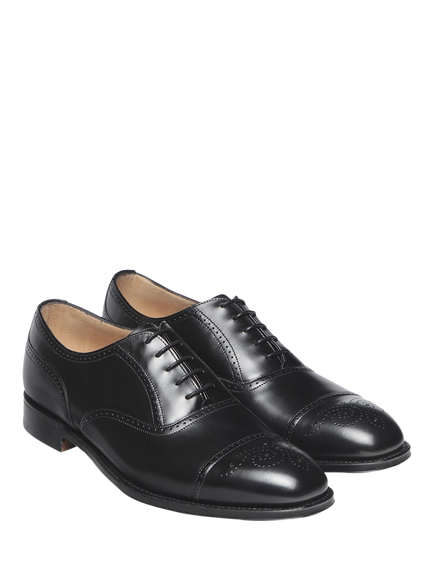 Cheaney Kelmarsh R Leather Oxford Brogues, Black - view 2, Black