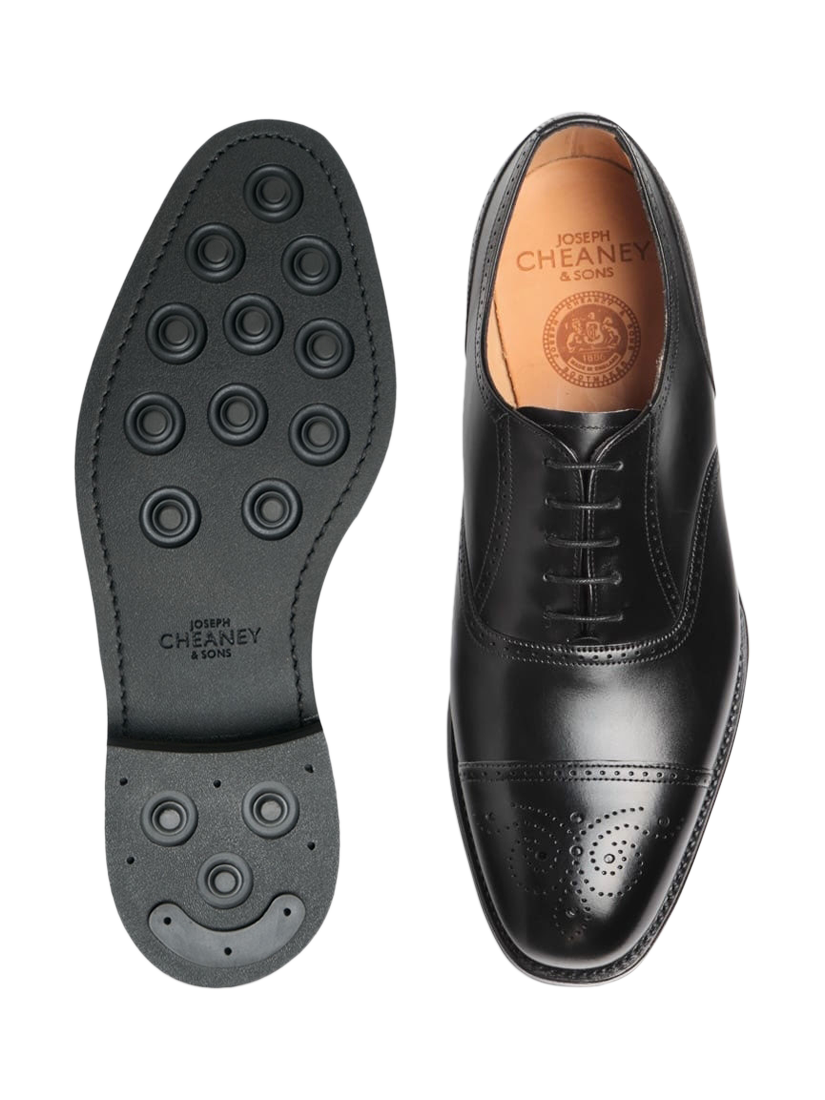 Product image 3 of 3, which shows Cheaney Kelmarsh R Leather Oxford Brogues, Black, 9.5