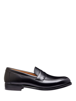 Cheaney Hadley D Leather Penny Loafers, Black, Black