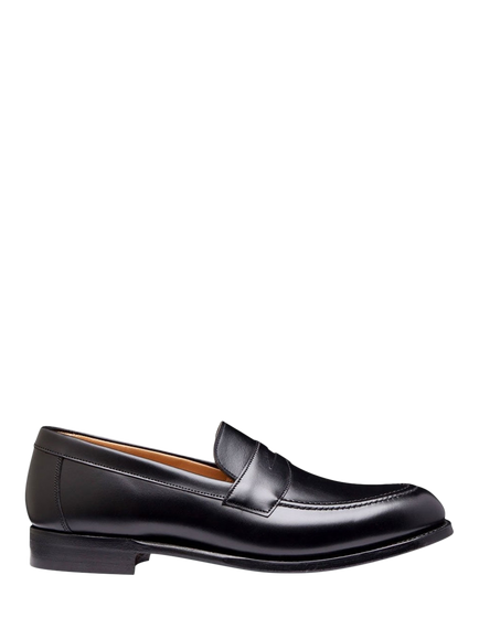 Cheaney Hadley D Leather Penny Loafers, Black, Black
