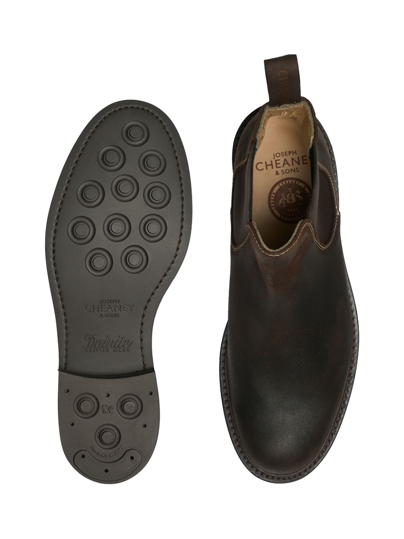 Product image 3 of 3, which shows Cheaney Corinthian R Leather Chelsea Boots, Brown, 10