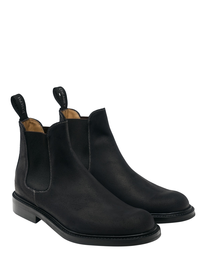 Product image 2 of 3, which shows Cheaney Corinthian R Leather Chelsea Boots, Black, 6