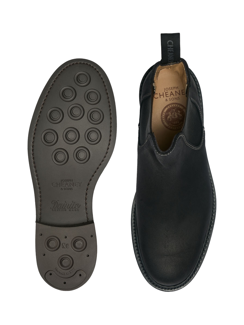 Product image 3 of 3, which shows Cheaney Corinthian R Leather Chelsea Boots, Black, 6