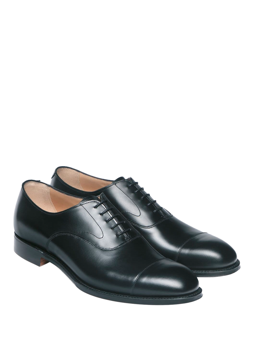 Product image 2 of 3, which shows Cheaney Alfred Leather Oxford Shoes, Black, 12W