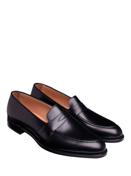 Cheaney Gracechurch D Leather Penny Loafers, Black - view 2, Black