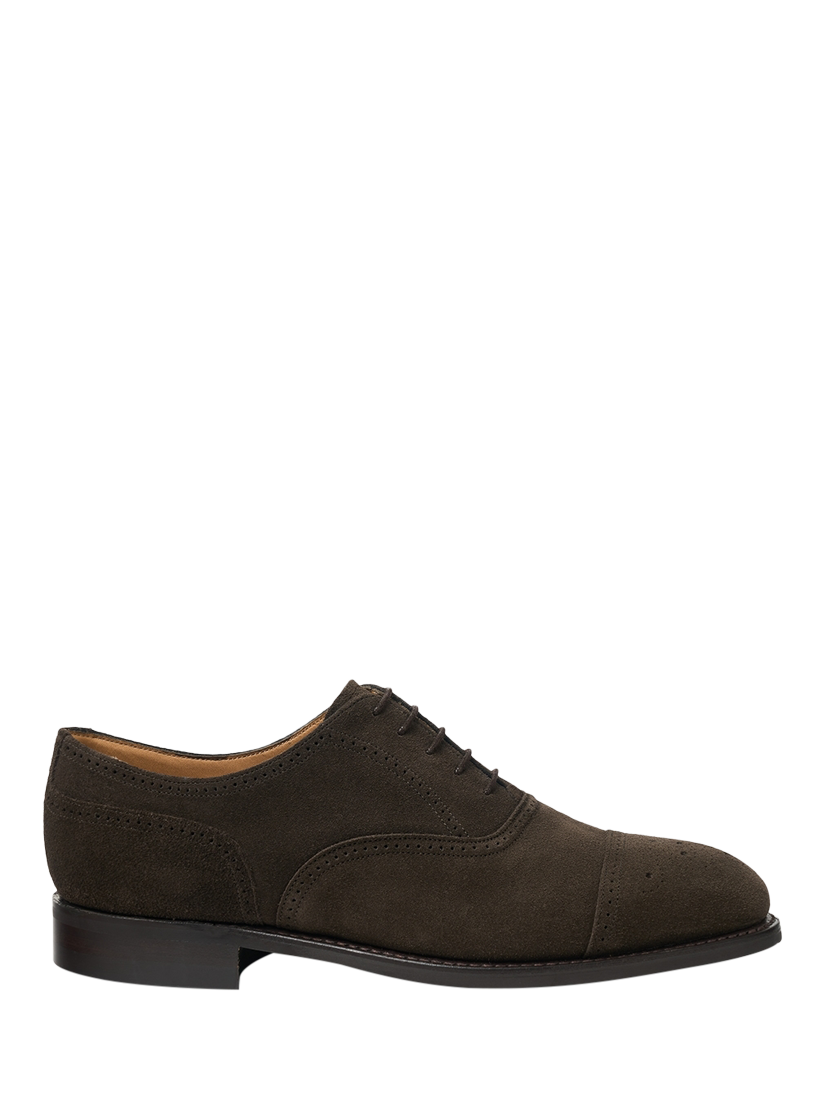 Product image 1 of 3, which shows Cheaney Kelmarsh R Suede Oxford Brogues, Dark Brown, 8.5