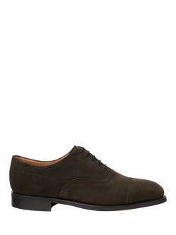 Cheaney Kelmarsh R Suede Oxford Brogues, Dark Brown, Dark Brown