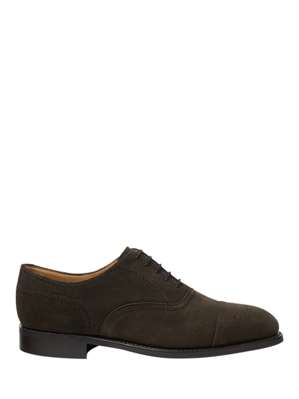 Cheaney Kelmarsh R Suede Oxford Brogues, Dark Brown, Dark Brown