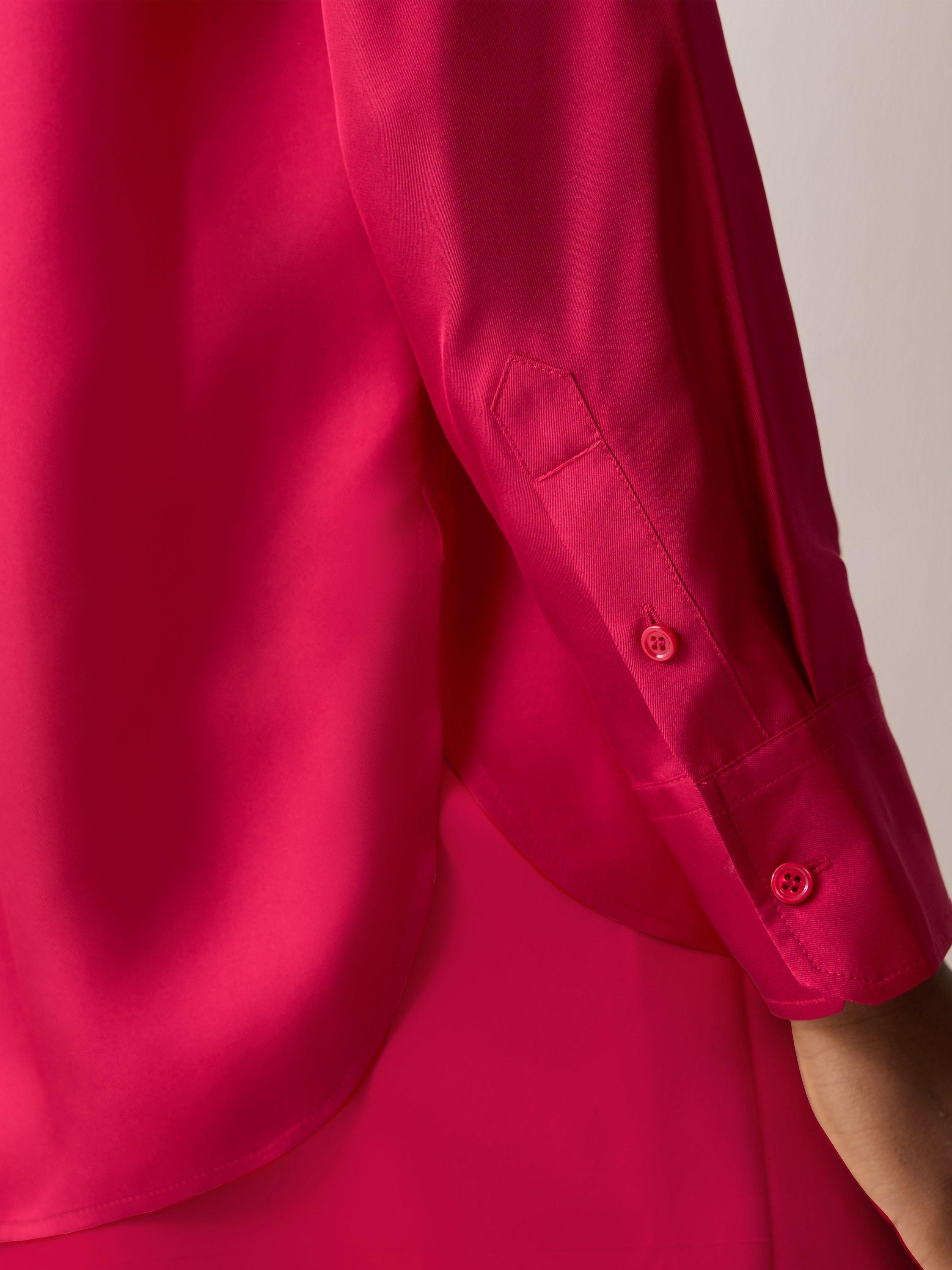 Product image 3 of 5, which shows Jigsaw Pure Silk Twill Shirt, Pink, 8