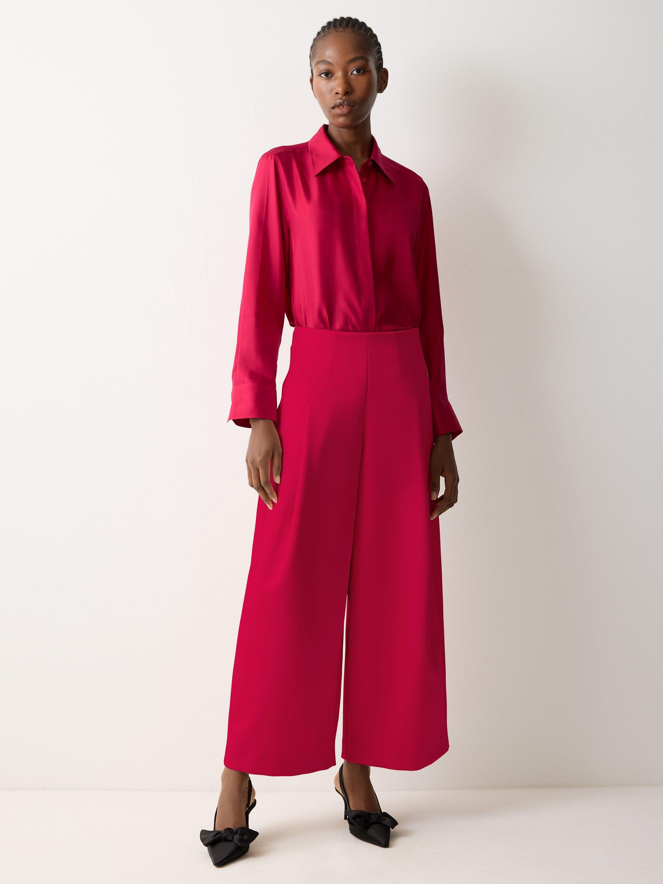 Product image 4 of 5, which shows Jigsaw Pure Silk Twill Shirt, Pink, 8