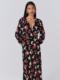 Ghost Gracie Floral Dress, Black/Multi - view 2, Black/Multi