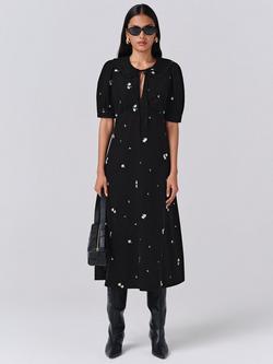 Ghost Juniper Corduroy Midi Dress, Black, Black