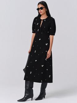 Ghost Juniper Corduroy Midi Dress, Black - view 2, Black