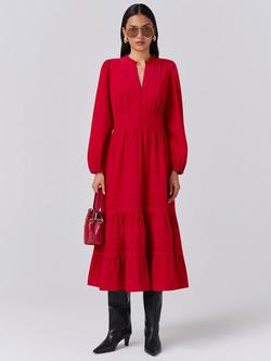 Ghost Kamila Corduroy Midi Dress, Red