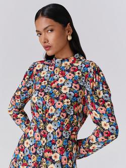 Ghost Natalia Floral Mini Dress, Blue - view 2, Blue