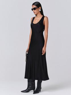 Ghost Palm Sleeveless Scoop Neck Midi Dress - view 2, Black