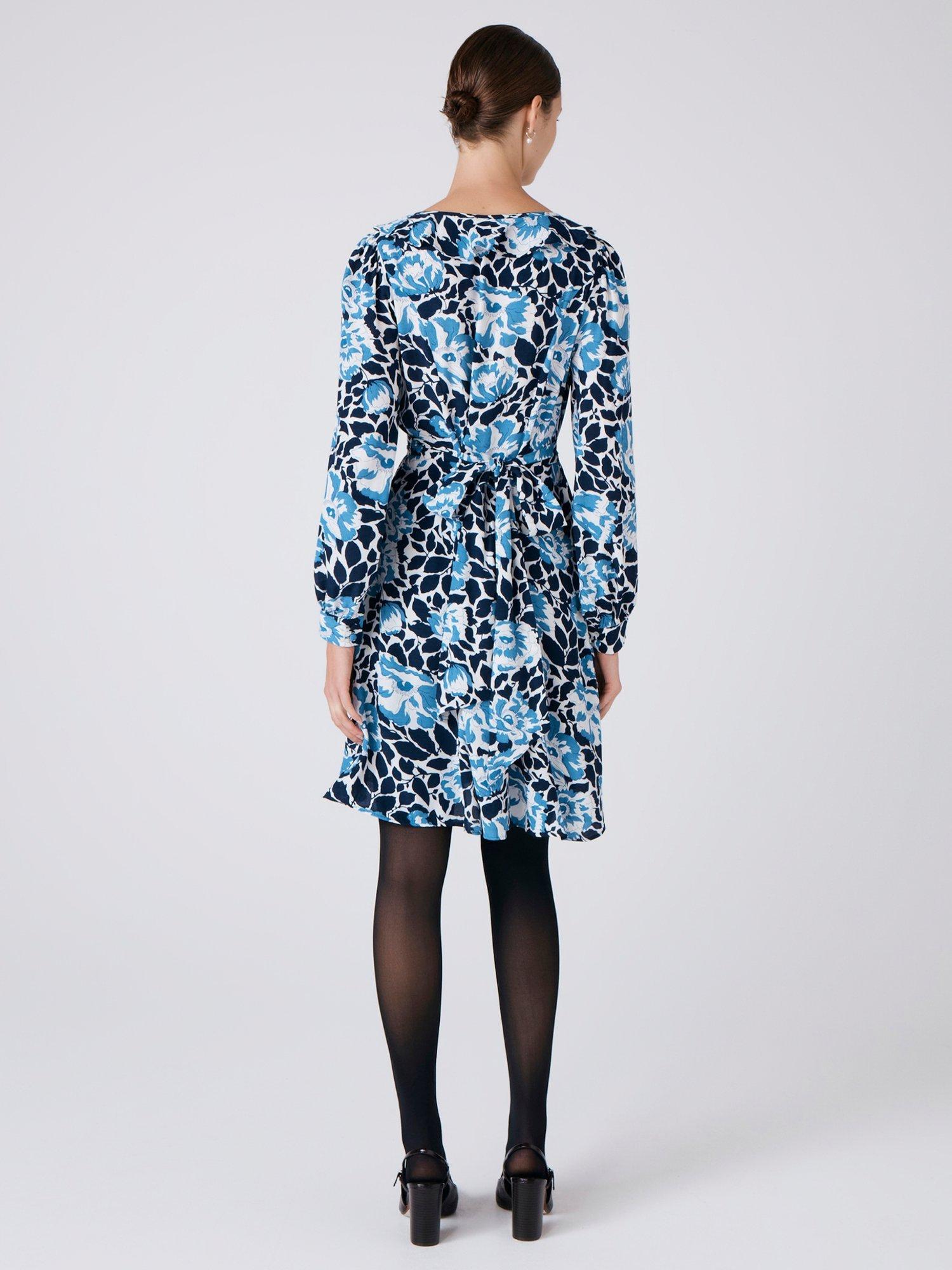 Product image 5 of 6, which shows Ghost Remi Floral Mini Dress, Blue, XS