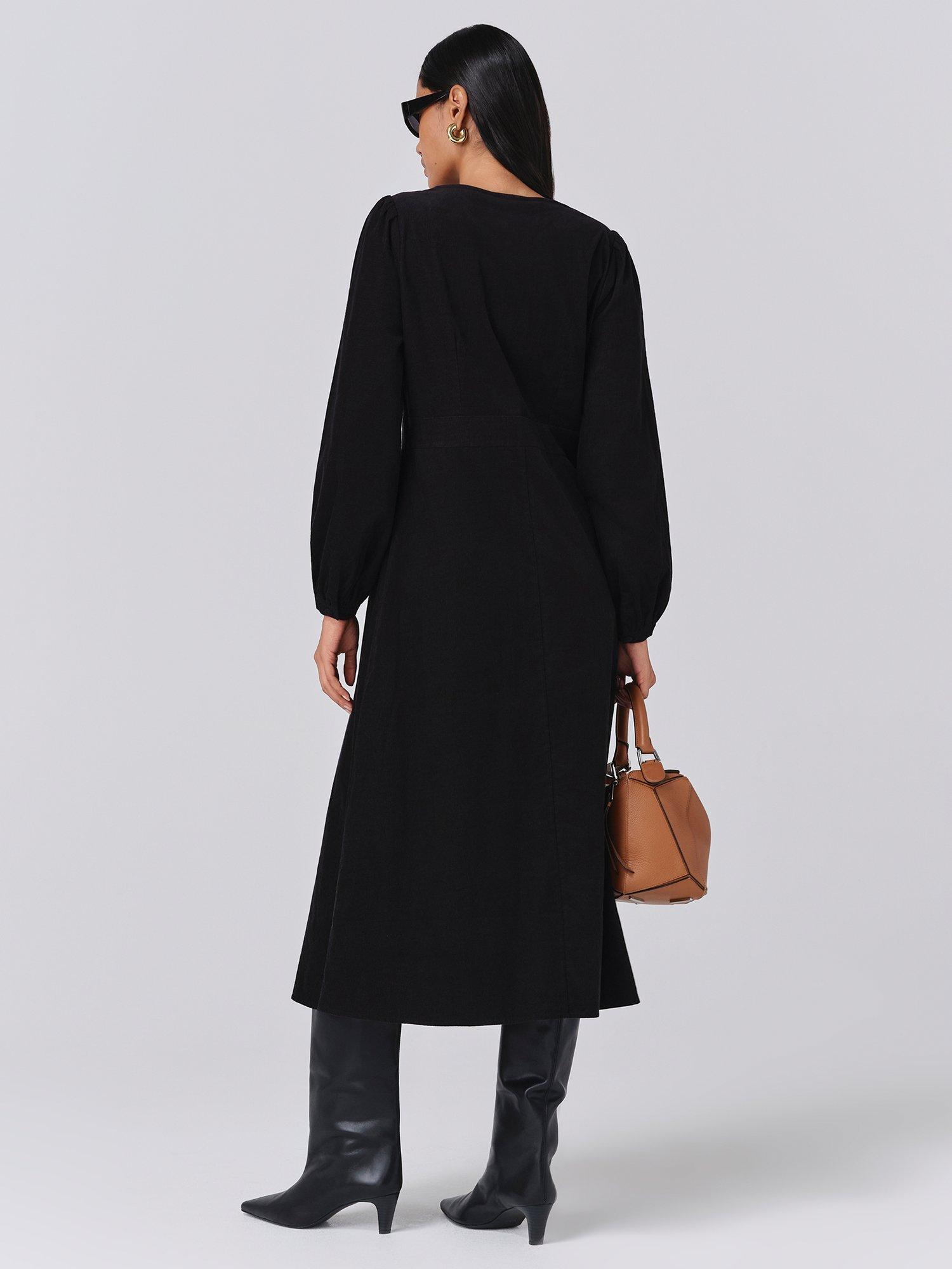 Product image 5 of 5, which shows Ghost Sienna Corduroy Dress, Black, XS