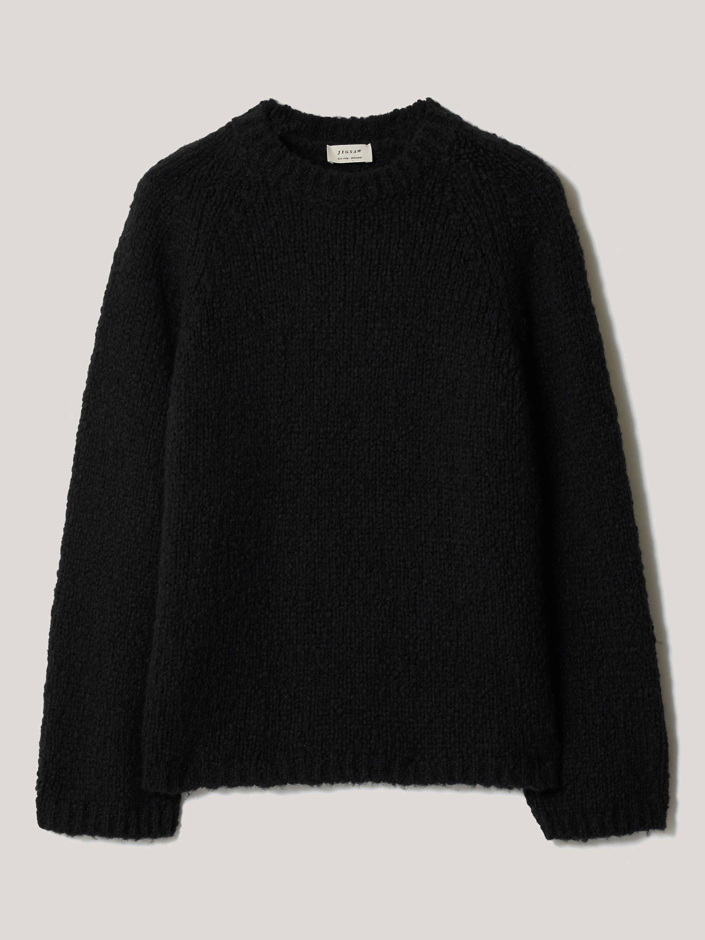 Product image 5 of 6, which shows Jigsaw Boucle Wool Rich Jumper, Black, XS