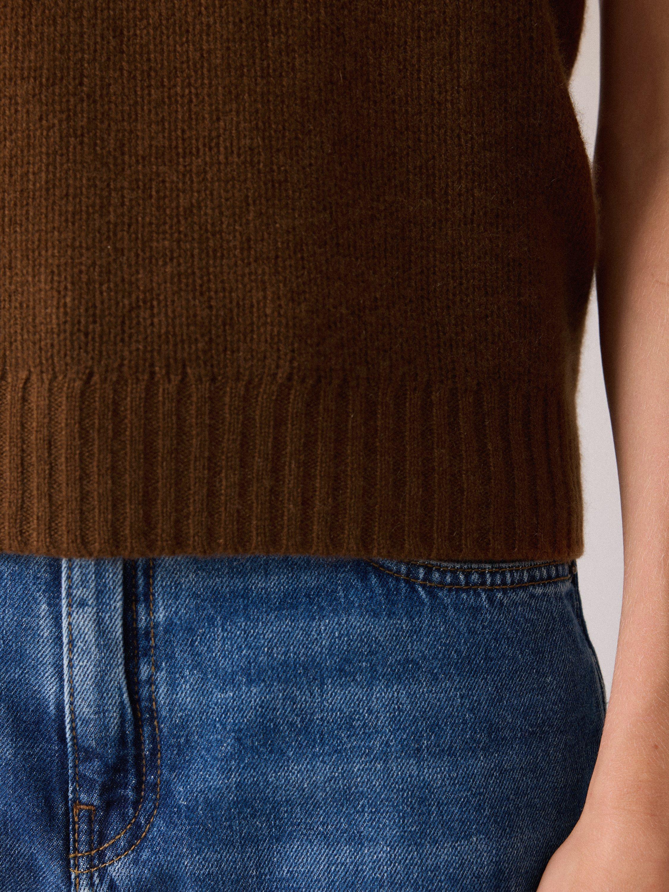 Product image 6 of 6, which shows Jigsaw Pure Cloud Cashmere Tank Top, Brown, XS