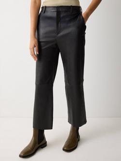 Jigsaw Dale Pure Nappa leather Trousers, Black